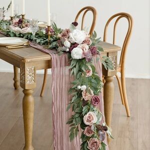 Ling's Moment Mauve & Rose Garland - 9 ft